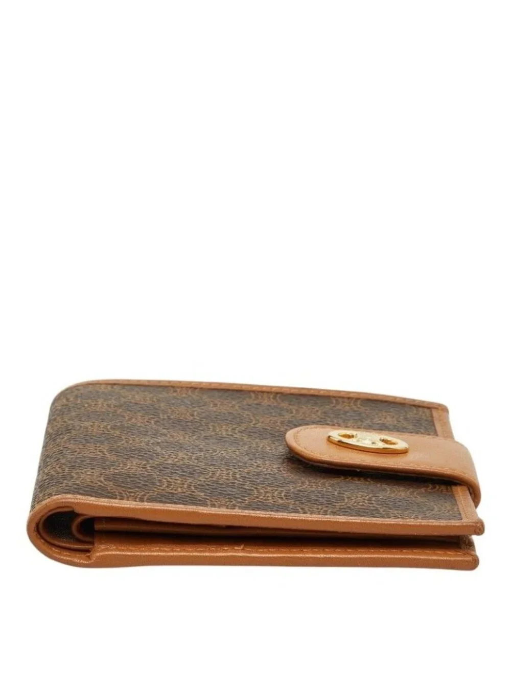 Celine Macadam Bifold Wallet Brown Leather